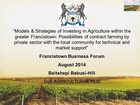 Francistown Business Forum Baitshepi Babusi-Hill
