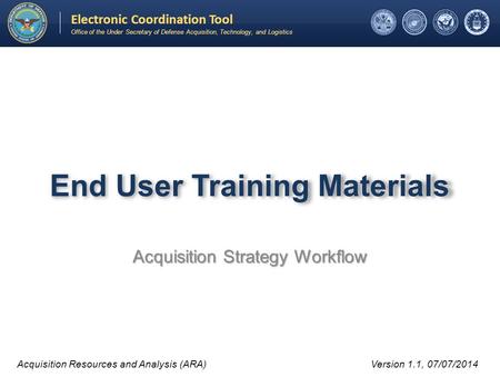 End User Training Materials