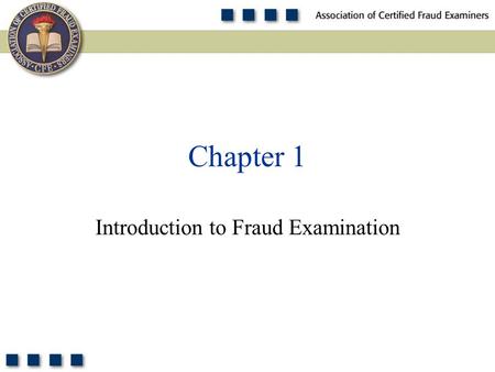 Introduction to Fraud Examination