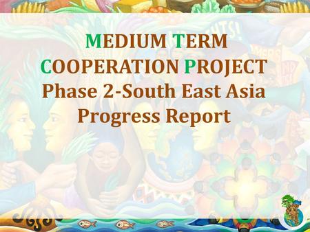 MEDIUM TERM COOPERATION PROJECT Phase 2-South East Asia Progress Report.