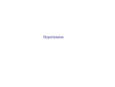 Hypertension. Normal BP:120.