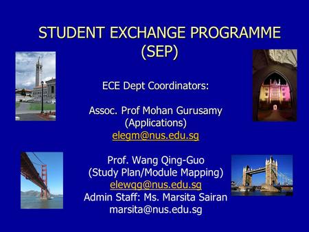 STUDENT EXCHANGE PROGRAMME (SEP)