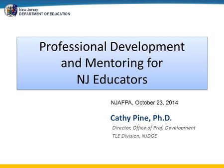 Professional Development and Mentoring for NJ Educators