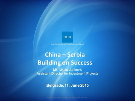China – Serbia Building on Success