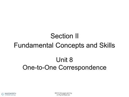 Section II Fundamental Concepts and Skills
