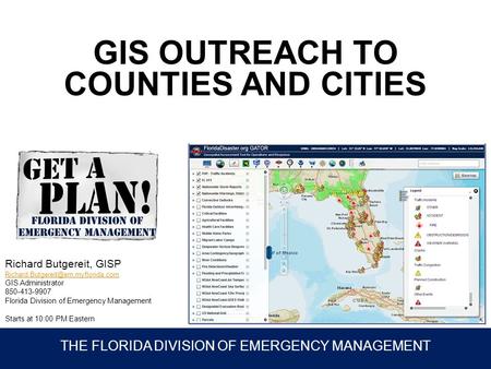 GIS OUTREACH TO COUNTIES AND CITIES