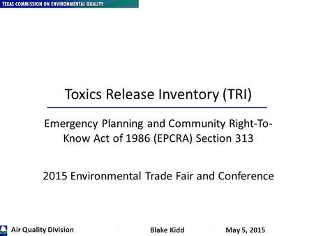 Toxics Release Inventory (TRI)