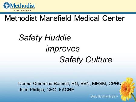 Safety Huddle improves Safety Culture