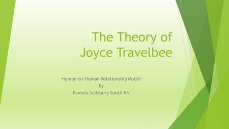The Theory of Joyce Travelbee