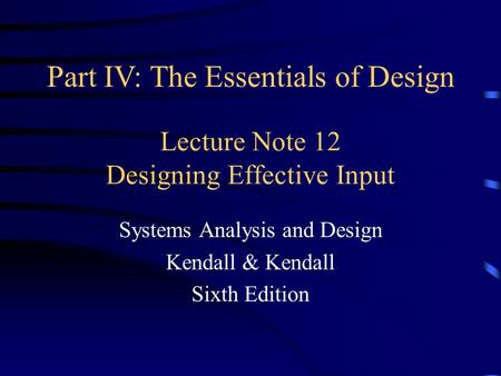 Lecture Note 12 Designing Effective Input