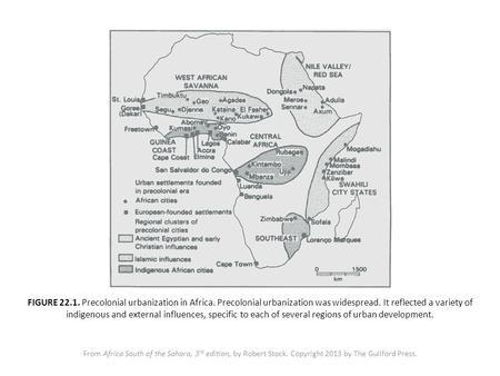FIGURE Precolonial urbanization in Africa