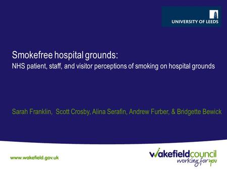 Smokefree hospital grounds: