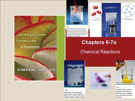 Chapters 6-7a Chemical Reactions Chapter 6 Table of Contents 2 6.1 Evidence for a Chemical Reaction 6.2 Chemical Equations 6.3 Balancing Chemical Equations.