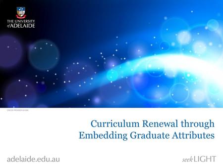 Curriculum Renewal through Embedding Graduate Attributes
