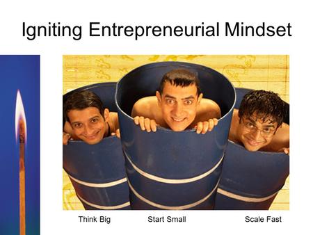 Igniting Entrepreneurial Mindset Think Big Start Small Scale Fast.