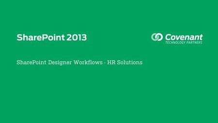 SharePoint 2013 SharePoint Designer Workflows - HR Solutions.