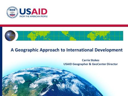 A Geographic Approach to International Development