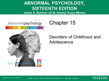 Chapter 15 Disorders of Childhood and Adolescence