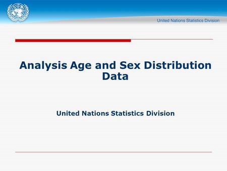 Analysis Age and Sex Distribution Data