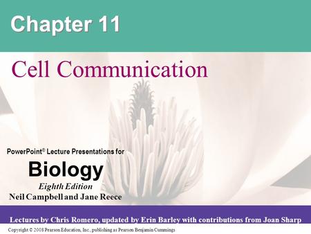 Chapter 11 Cell Communication.