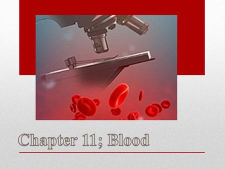 Chapter 11; Blood.