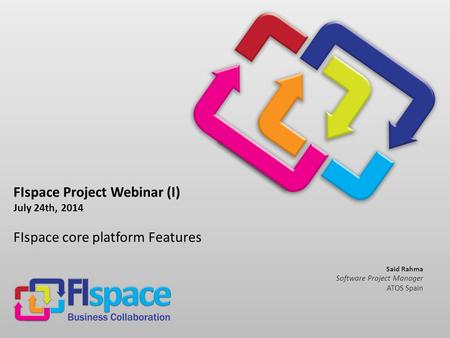 FIspace Project Webinar (I) July 24th, 2014 FIspace core platform Features Said Rahma Software Project Manager ATOS Spain.