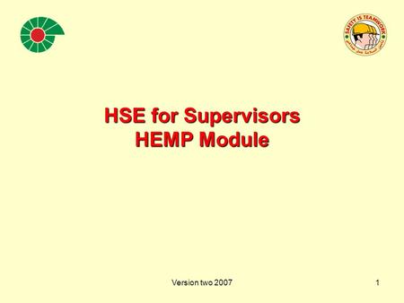 HSE for Supervisors HEMP Module