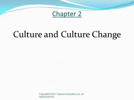 Culture and Culture Change