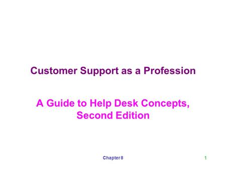 Customer Support as a Profession
