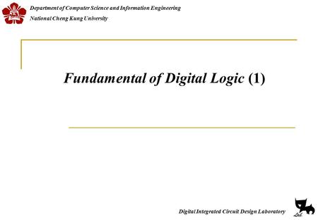 Fundamental of Digital Logic (1)
