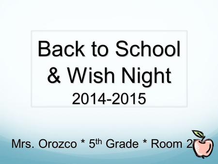 Back to School & Wish Night