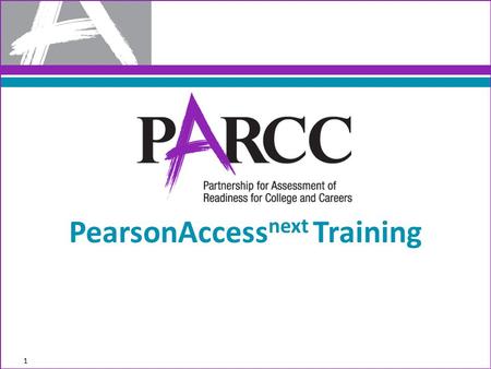 PearsonAccessnext Training