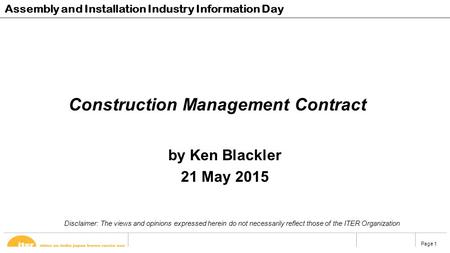 Construction Management Contract