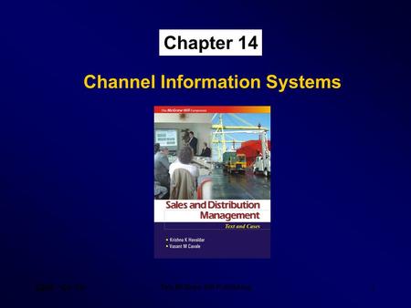 Channel Information Systems Tata McGraw Hill Publishing