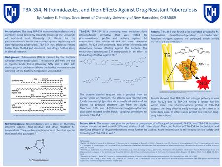 TBA-354: TBA-354 is a promising new antituberculosis nitroimidazole derivative that was tested for pharmacokinetic profile and activity against M. tuberculosis.