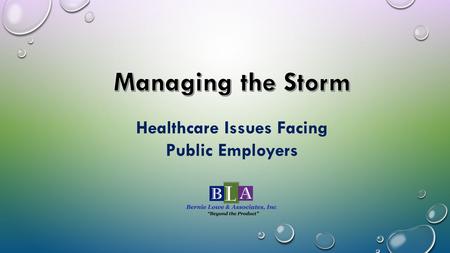 Healthcare Issues Facing Public Employers. ACA Employer Reporting ACA ”Cadillac” Excise Tax 411 Liability Aging Population ACA Shared Responsibilities.