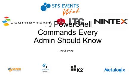 10 PowerShell Commands Every Admin Should Know David Price.
