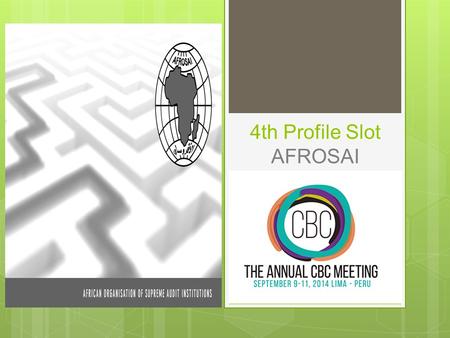 4th Profile Slot AFROSAI. Summary Few words on AFROSAI Some Success Stories:  Learning by doing through cooperative Audits  CREFIAF Gender Strategy.