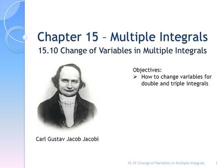Chapter 15 – Multiple Integrals