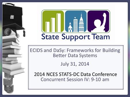 ECIDS and DaSy: Frameworks for Building Better Data Systems July 31, 2014 2014 NCES STATS-DC Data Conference Concurrent Session IV: 9-10 am.