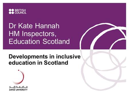 Dr Kate Hannah HM Inspectors, Education Scotland