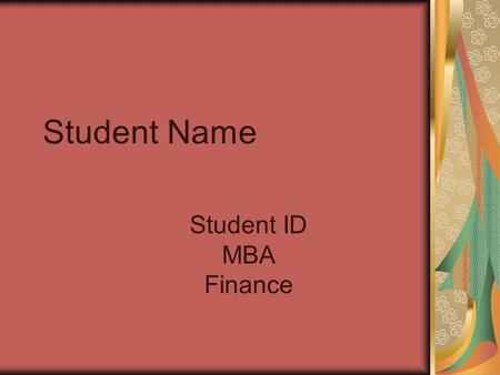 Student Name Student ID MBA Finance. Finance (FINI-619) Internship report MCB Bank Thanil Fatohi Branch(1177)