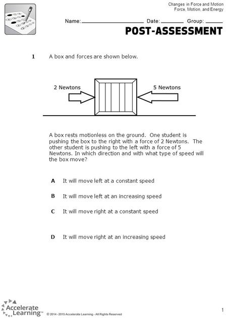 A box and forces are shown below.
