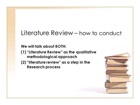 Literature Review – how to conduct
