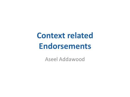 Context related Endorsements Aseel Addawood. Amal al-Qahtani Profile.