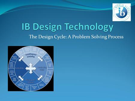 The Design Cycle: A Problem Solving Process