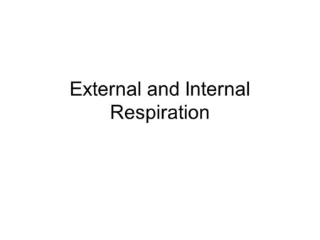 External and Internal Respiration. Learning Outcomes: C10 – Analyse internal and external respiration –State location –Describe conditions (ph, temperature)