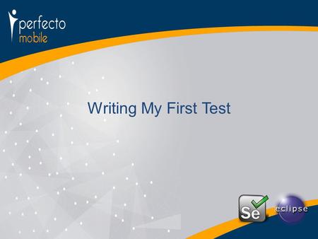 Writing My First Test.