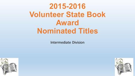 Volunteer State Book Award Nominated Titles