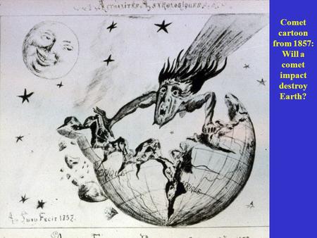 Comet cartoon from 1857: Will a comet impact destroy Earth?